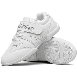 Youth Size 11 White, Lightweight Competition Cheer Sneakers, Training or Dance